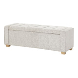 OSP Home Furnishings Bethwin Storage Bench Salt and Pepper