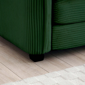 English Elm Modern Two-Piece Sofa Set In Plush Green Corduroy, Perfect For Small Apartments And Cozy Spaces W714S00729