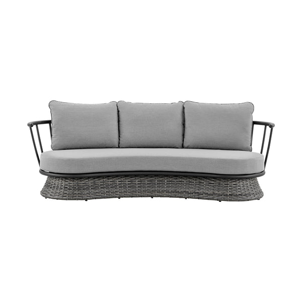 English Elm Novante Stylish Wicker And Aluminum Outdoor Sofa - Weather-Resistant, Plush Comfort For Patios B2736P354324