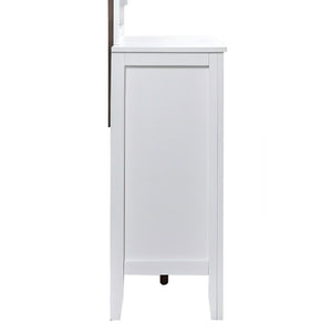 English Elm Daniel Assembled 5-Drawer Chest with English Dovetail Drawers, Metal Hardware & Solid Wood Frame White 62 L x 40 W x 19 H B078P400754