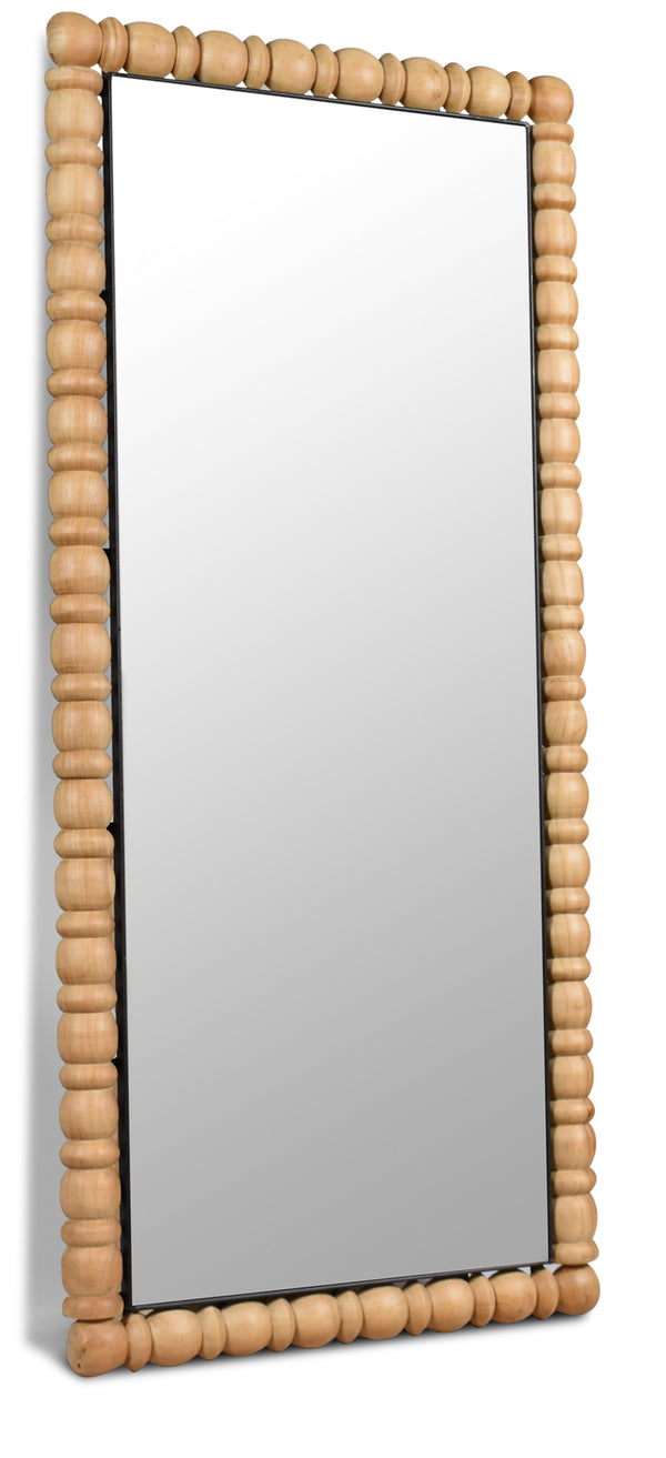 Aubrey Bleached Natural Oak Mirror 437Oak-65M Meridian Furniture