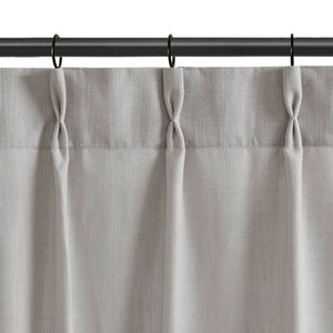 English Elm 2-piece Pinch Pleat Poly Linen Curtain Panels Tailored Formal Drape for Any Room Grey B035P482986