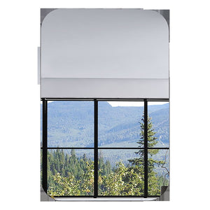 Homeroots Modern Curved Corner Wall Mirror  Glass 438327