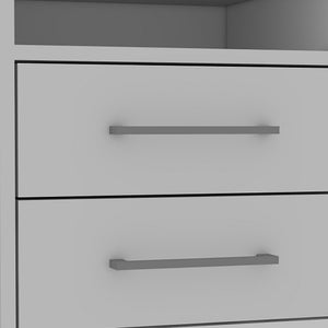 HomeRoots 20" Stylish Two Drawer Nightstand - Versatile Storage Solutions for Compact Spaces with Open Shelf 438333