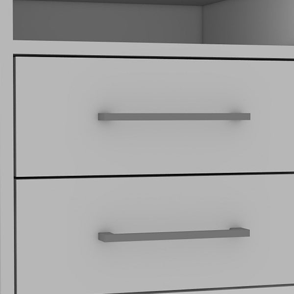 HomeRoots 20" Stylish Two Drawer Nightstand - Versatile Storage Solutions for Compact Spaces with Open Shelf 438333