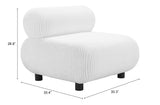 Rahat Accent Chair White 110294 Zuo Modern