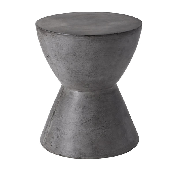 Sunpan Logan Sculptural Round End Table – Contemporary Concrete Design for Urban Living Spaces Grey