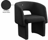 Emmet Black Boucle Fabric Dining Chair / Accent Chair 438Black-C Meridian Furniture