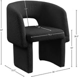 Emmet Black Boucle Fabric Dining Chair / Accent Chair 438Black-C Meridian Furniture