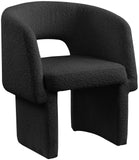 Emmet Black Boucle Fabric Dining Chair / Accent Chair 438Black-C Meridian Furniture