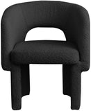 Emmet Black Boucle Fabric Dining Chair / Accent Chair 438Black-C Meridian Furniture