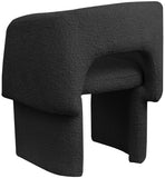 Emmet Black Boucle Fabric Dining Chair / Accent Chair 438Black-C Meridian Furniture