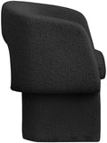 Emmet Black Boucle Fabric Dining Chair / Accent Chair 438Black-C Meridian Furniture