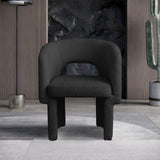 Emmet Black Boucle Fabric Dining Chair / Accent Chair 438Black-C Meridian Furniture