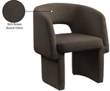 Emmet Brown Boucle Fabric Dining Chair / Accent Chair 438Brown-C Meridian Furniture