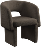 Emmet Brown Boucle Fabric Dining Chair / Accent Chair 438Brown-C Meridian Furniture