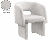 Emmet Cream Boucle Fabric Dining Chair / Accent Chair 438Cream-C Meridian Furniture