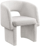 Emmet Cream Boucle Fabric Dining Chair / Accent Chair 438Cream-C Meridian Furniture