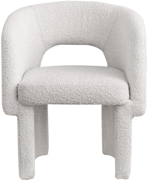 Emmet Cream Boucle Fabric Dining Chair / Accent Chair 438Cream-C Meridian Furniture