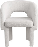 Emmet Cream Boucle Fabric Dining Chair / Accent Chair 438Cream-C Meridian Furniture