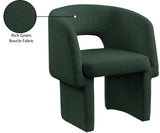 Emmet Green Boucle Fabric Dining Chair / Accent Chair 438Green-C Meridian Furniture