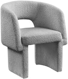 Emmet Grey Boucle Fabric Dining Chair / Accent Chair 438Grey-C Meridian Furniture