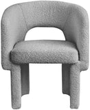 Emmet Grey Boucle Fabric Dining Chair / Accent Chair 438Grey-C Meridian Furniture