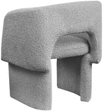 Emmet Grey Boucle Fabric Dining Chair / Accent Chair 438Grey-C Meridian Furniture