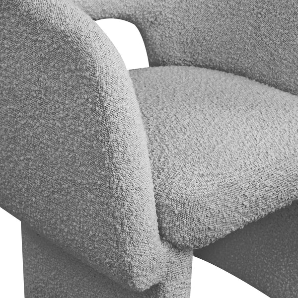 Emmet Grey Boucle Fabric Dining Chair / Accent Chair 438Grey-C Meridian Furniture