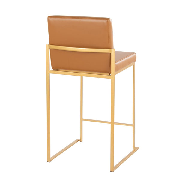 English Elm Contemporary High Back Upholstered Counter Stools with Steel Frame for Kitchen Island B202P221972