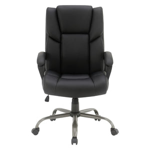 OSP Home Furnishings Execuative Faux Leather Office Chair with Lumbar Support and Pneumatic Height Adjustment FL14571-U6