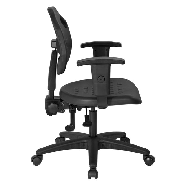 OSP Home Furnishings Self-skinned Urethane Task Chair with Lumbar Support and Pneumatic Lift for Modern Offices KH813037