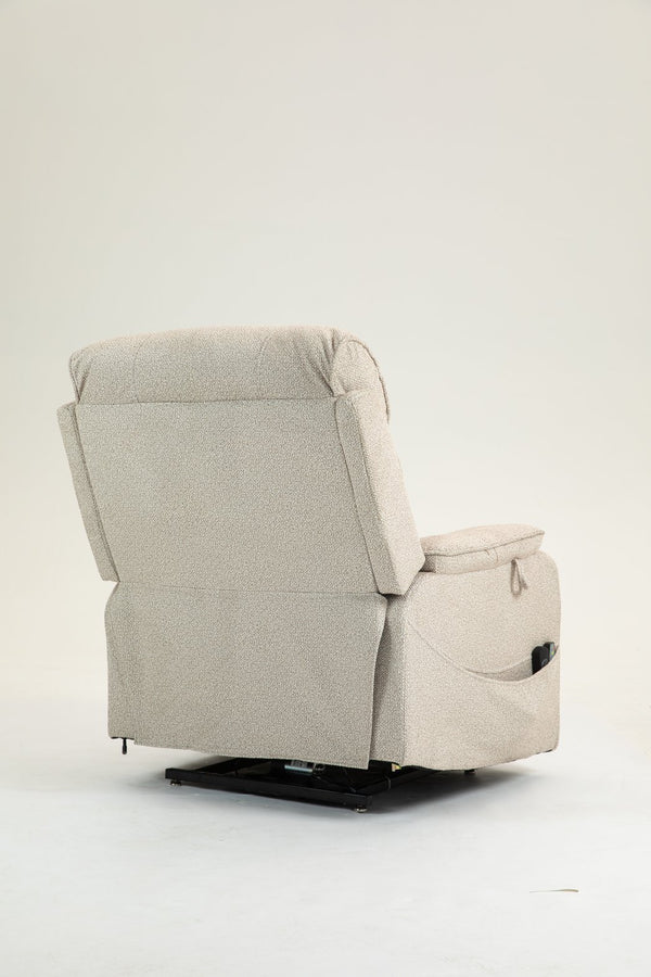 English Elm Lounge Electric Lift Chair – 180° Recline, Dual Remotes, Storage Pockets, Ideal For Elderly Comfort W547S00056