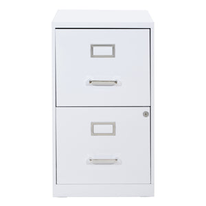 OSP Home Furnishings Metal File Cabinet White