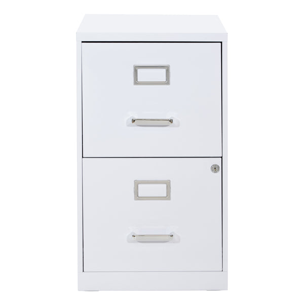 OSP Home Furnishings Metal File Cabinet White