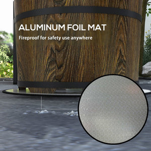 English Elm Outsunny Barrel Wood Burning Fire Pit Low Smoke Secondary Combustion Backyard Patio Portable Brown W2225P174288