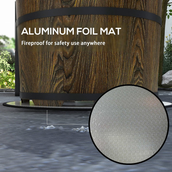 English Elm Outsunny Barrel Wood Burning Fire Pit Low Smoke Secondary Combustion Backyard Patio Portable Brown W2225P174288
