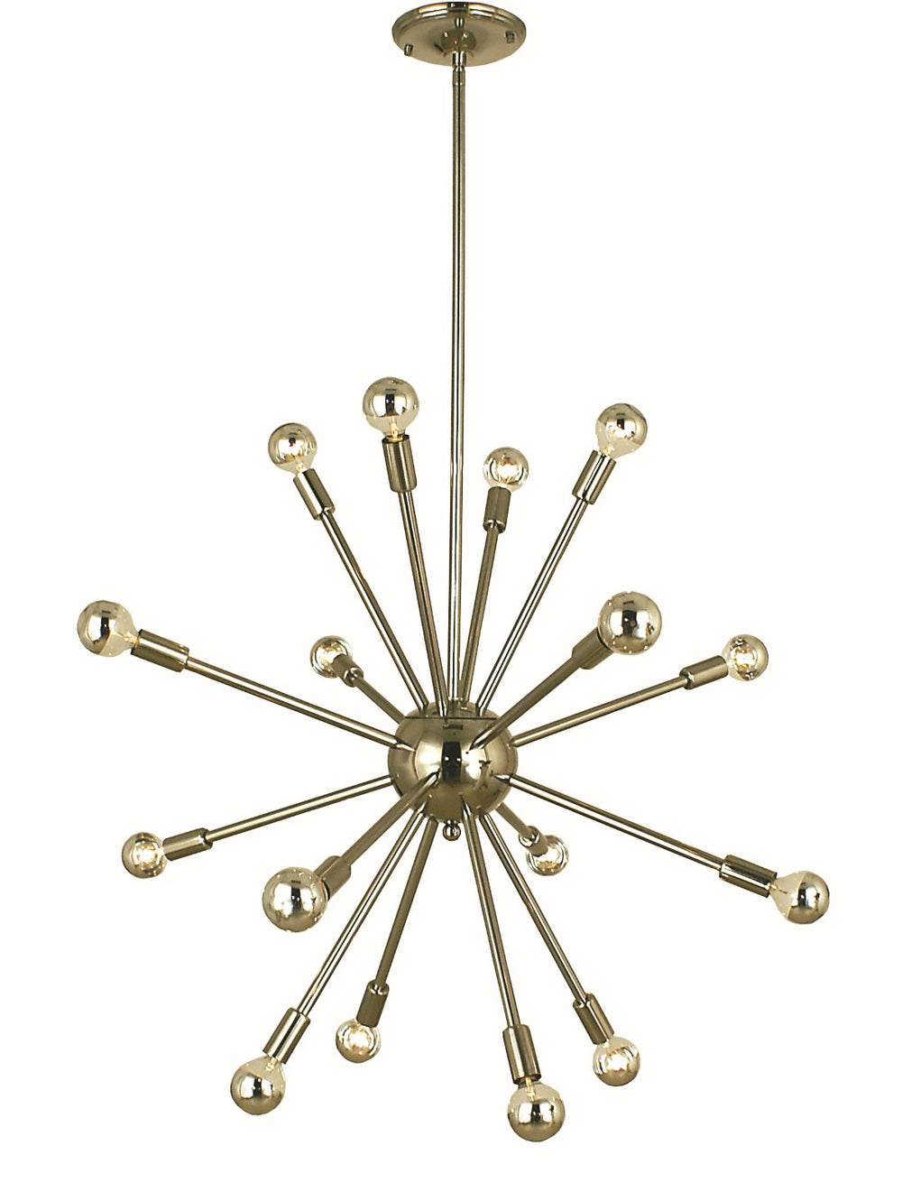 Framburg 16-light Chandelier - Stellar Design With Radiant Arms, Handmade In The Usa For Timeless Elegance Polished Nickel Metal 4395 Pn