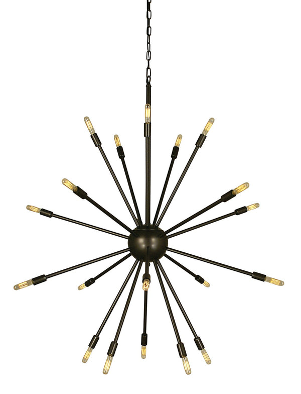 Framburg 24-light Chandelier - Elegant Orbital Design Illuminating Spaces With Timeless Style And Craftsmanship Mahogany Bronze Metal 4398 Mb