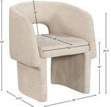 Emmet Beige Chenille Fabric Dining Chair / Accent Chair 439Beige-C Meridian Furniture