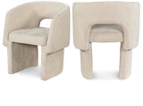 Emmet Beige Chenille Fabric Dining Chair / Accent Chair 439Beige-C Meridian Furniture