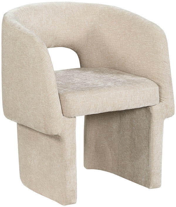 Emmet Beige Chenille Fabric Dining Chair / Accent Chair 439Beige-C Meridian Furniture