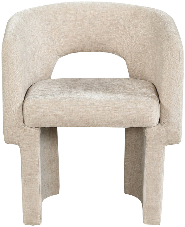 Emmet Beige Chenille Fabric Dining Chair / Accent Chair 439Beige-C Meridian Furniture