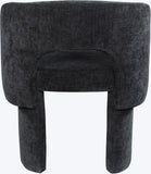 Emmet Black Chenille Fabric Dining Chair / Accent Chair 439Black-C Meridian Furniture