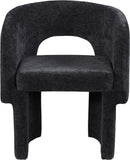 Emmet Black Chenille Fabric Dining Chair / Accent Chair 439Black-C Meridian Furniture