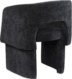 Emmet Black Chenille Fabric Dining Chair / Accent Chair 439Black-C Meridian Furniture