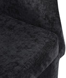 Emmet Black Chenille Fabric Dining Chair / Accent Chair 439Black-C Meridian Furniture