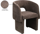 Emmet Brown Chenille Fabric Dining Chair / Accent Chair 439Brown-C Meridian Furniture