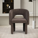 Emmet Brown Chenille Fabric Dining Chair / Accent Chair 439Brown-C Meridian Furniture