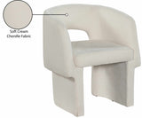 Emmet Cream Chenille Fabric Dining Chair / Accent Chair 439Cream-C Meridian Furniture